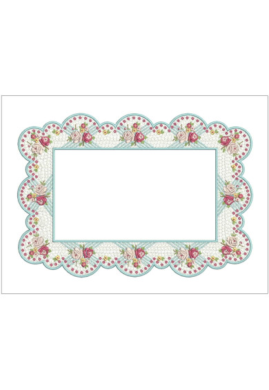 Dec161 - Bigger Rectangule Vintage Roses